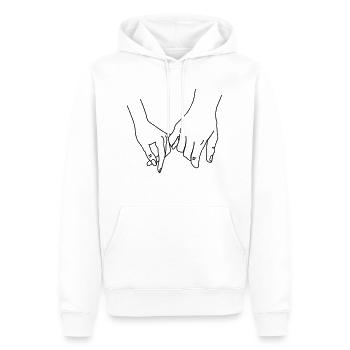 Hände Paar Love - Männer Premium Bio Hoodie - Weiß - Vorne - Nico (187cm)