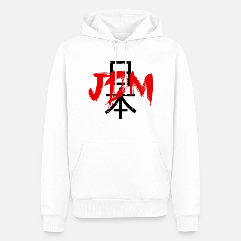 JDM Tuning Japan Nihon - Männer Premium Bio Hoodie - Weiß