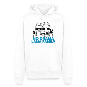 Parents No Drama Lama - Sweat à capuche Premium bio Homme - blanc - Devant - Nico (187cm)
