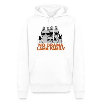 Pas de drame Famille de lamas - Sweat à capuche Premium bio Homme - blanc - Devant - Nico (187cm)
