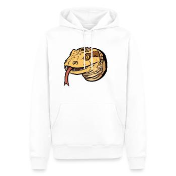 Lézard qui est assez heureux - Sweat à capuche Premium bio Homme - blanc - Devant - Nico (187cm)