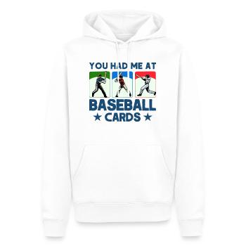 Baseball Card Sports Cards Collection Gift - Men’s Premium Organic Hoodie - white - Front - Nico (187cm)