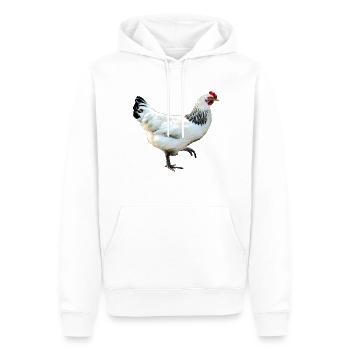 Weiße Henne - Männer Premium Bio Hoodie - Weiß - Vorne - Nico (187cm)