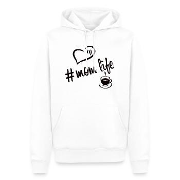 mom life coffee black - Männer Premium Bio Hoodie - Weiß - Vorne - Nico (187cm)