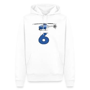 Helicopter 6th birthday - Men’s Premium Organic Hoodie - white - Front - Nico (187cm)
