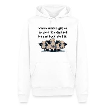 Schaf I Schafe I Witz I Witze I coole Sprüche - Männer Premium Bio Hoodie - Weiß - Vorne - Nico (187cm)