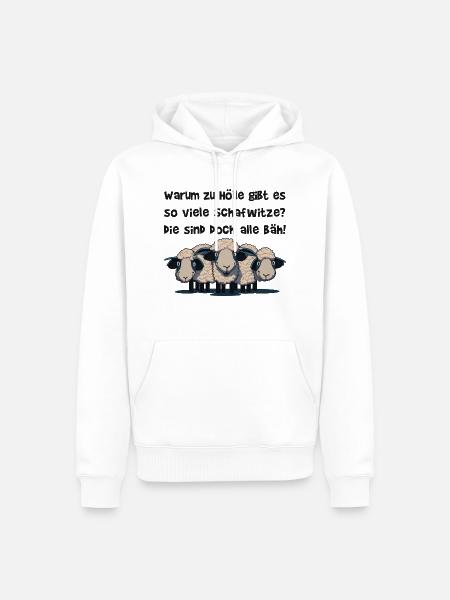 Schaf I Schafe I Witz I Witze I coole Sprüche - Männer Premium Bio Hoodie - Weiß