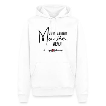 Vivre la future mariée - Sweat à capuche Premium bio Homme - blanc - Devant - Nico (187cm)