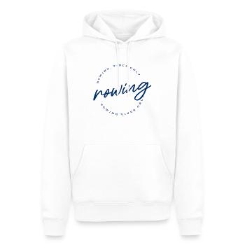 Rowing Vibes Only Slogan - Aviron - Rameur - Sweat à capuche Premium bio Homme - blanc - Devant - Nico (187cm)