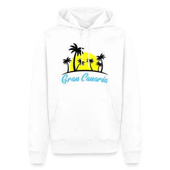 gran canaria - Männer Premium Bio Hoodie - Weiß - Vorne - Nico (187cm)
