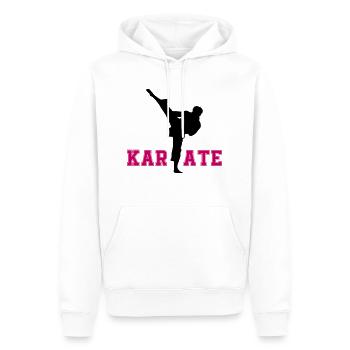 karate - Männer Premium Bio Hoodie - Weiß - Vorne - Nico (187cm)