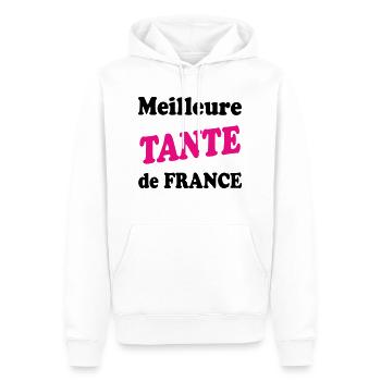 Best AUNT in France - Men’s Premium Organic Hoodie - white - Front - Nico (187cm)