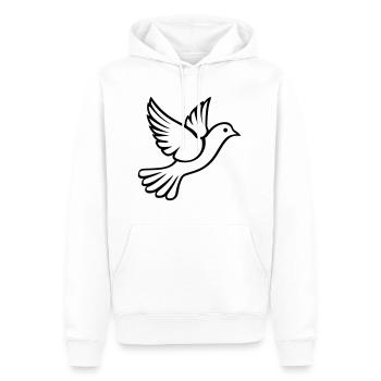Taube - Männer Premium Bio Hoodie - Weiß - Vorne - Nico (187cm)