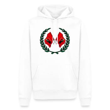 Flaggen Provinz Glarus Schweiz Lorbeerkranz - Männer Premium Bio Hoodie - Weiß - Vorne - Nico (187cm)