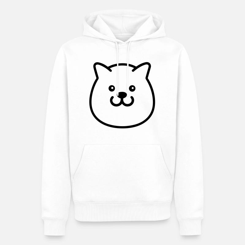 Chien - Sweat à capuche Premium bio Homme - blanc