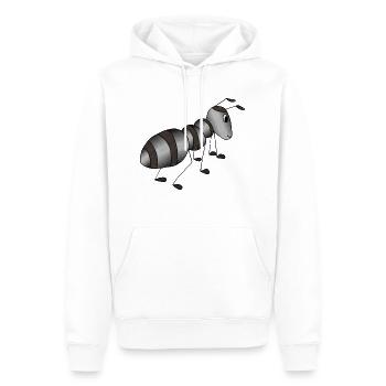 Fourmi - Sweat à capuche Premium bio Homme - blanc - Devant - Nico (187cm)