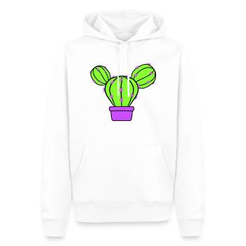 Petit Cactus Épines Désert Cactus Pot de Fleur - Sweat à capuche Premium bio Homme - blanc - Devant - Nico (187cm)