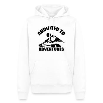 Wandern Hiking Sport Berge - Männer Premium Bio Hoodie - Weiß - Vorne - Nico (187cm)