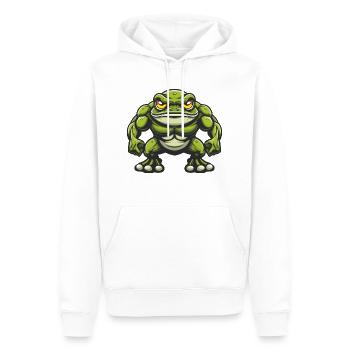 Grenouille Bande dessinée - Sweat à capuche Premium bio Homme - blanc - Devant - Nico (187cm)