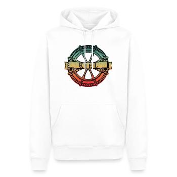 Nordstyle Kiel Anchor Design No. 1 Ville - Sweat à capuche Premium bio Homme - blanc - Devant - Nico (187cm)