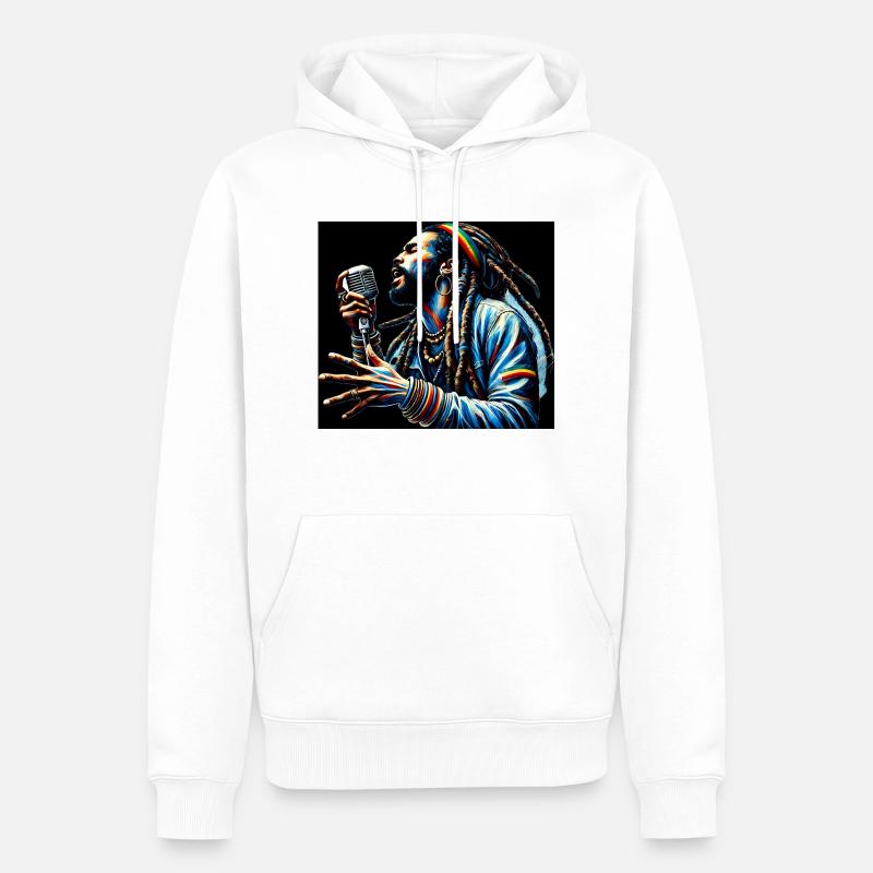 Dreadlock Vibes - Männer Premium Bio Hoodie - Weiß