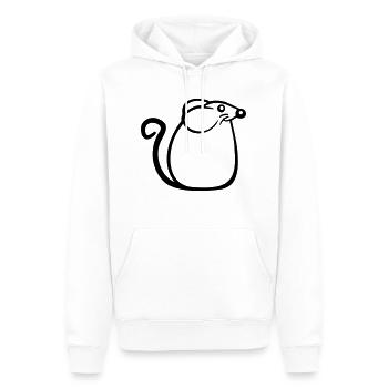 Maus Mäuschen Süße Kleine Ratte Nager Freundlich - Männer Premium Bio Hoodie - Weiß - Vorne - Nico (187cm)