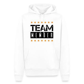 Équipier - Sweat à capuche Premium bio Homme - blanc - Devant - Nico (187cm)