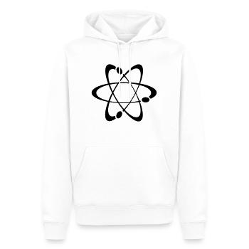Atom - Männer Premium Bio Hoodie - Weiß - Vorne - Nico (187cm)