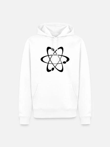 Atom - Männer Premium Bio Hoodie - Weiß
