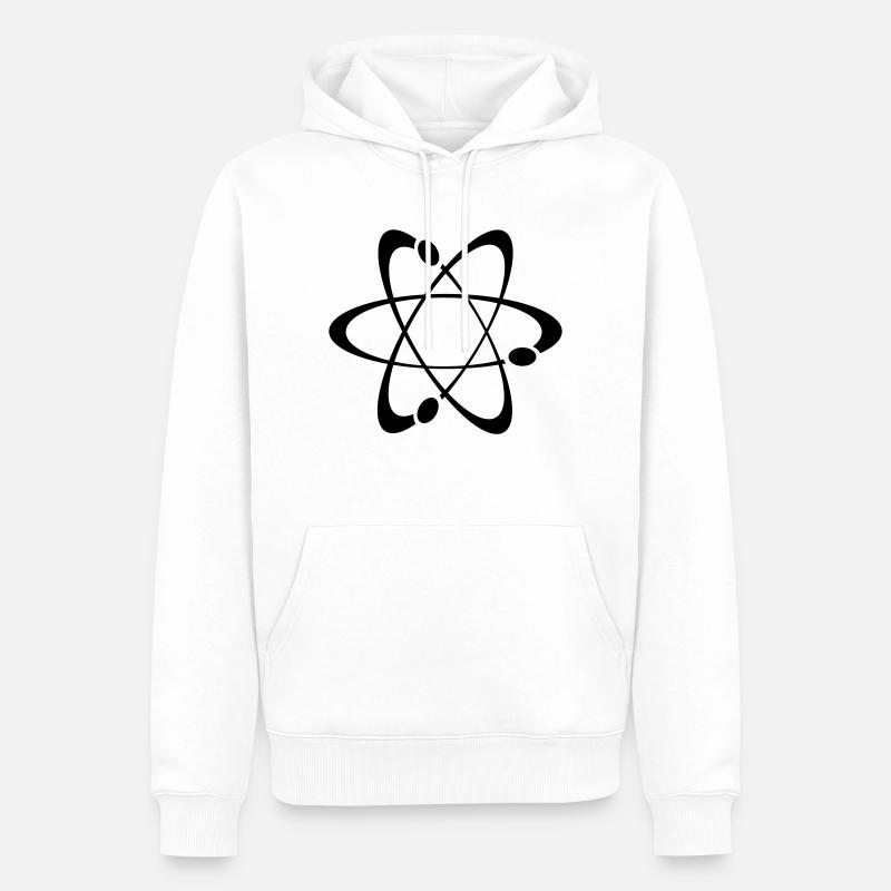 Atom - Männer Premium Bio Hoodie - Weiß