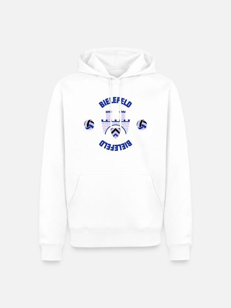 Bielefeld (ID: 001013) - Männer Premium Bio Hoodie - Weiß