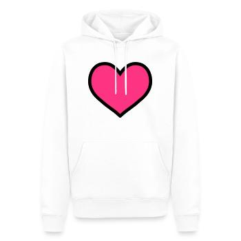 cœur - Sweat à capuche Premium bio Homme - blanc - Devant - Nico (187cm)