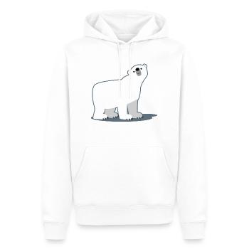 Cute Cartoon Polar Bear by Cheerful Madness!! - Men’s Premium Organic Hoodie - white - Front - Nico (187cm)