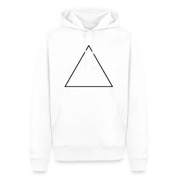 Triangle - Sweat à capuche Premium bio Homme - blanc - Devant - Nico (187cm)