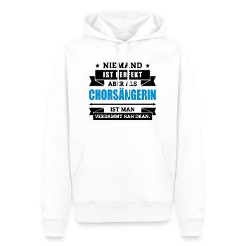 Funshirt Chorsängerin - Männer Premium Bio Hoodie - Weiß - Vorne - Nico (187cm)
