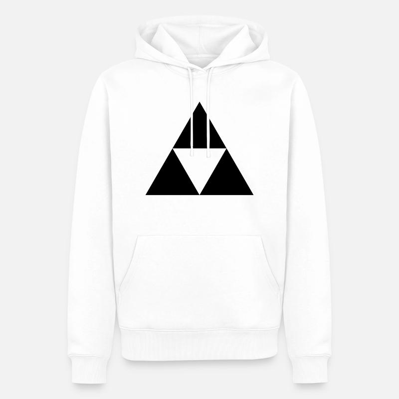 triangle - Männer Premium Bio Hoodie - Weiß