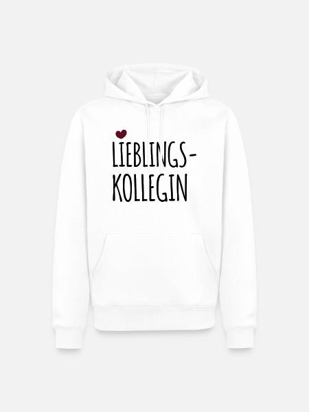 Lieblingskollegin (dh) - Männer Premium Bio Hoodie - Weiß