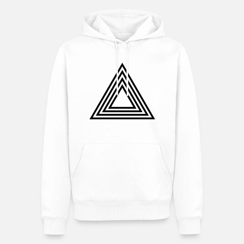 triangle_form - Sweat à capuche Premium bio Homme - blanc