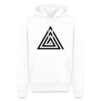 Triangel - Männer Premium Bio Hoodie - Weiß - Vorne - Nico (187cm)