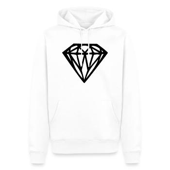 diamond - diamant - Männer Premium Bio Hoodie - Weiß - Vorne - Nico (187cm)