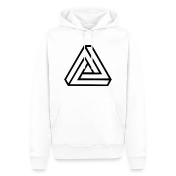 Triangle Illusion - Sweat à capuche Premium bio Homme - blanc - Devant - Nico (187cm)
