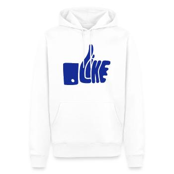 Like - Sweat à capuche Premium bio Homme - blanc - Devant - Nico (187cm)