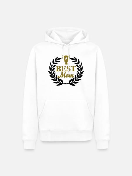 best mom trophy - Männer Premium Bio Hoodie - Weiß