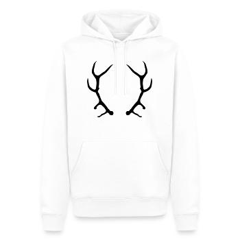 Geweih - Männer Premium Bio Hoodie - Weiß - Vorne - Nico (187cm)