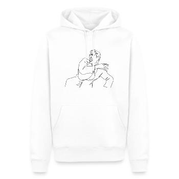 comic - Männer Premium Bio Hoodie - Weiß - Vorne - Nico (187cm)
