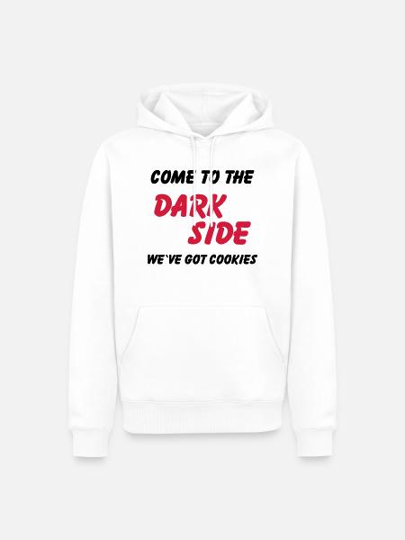 Come to the dark side...we've got cookies - Men’s Premium Organic Hoodie - white