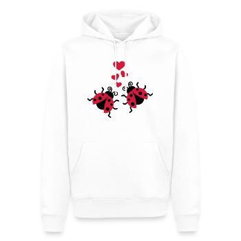 Coccinelle - Sweat à capuche Premium bio Homme - blanc - Devant - Nico (187cm)