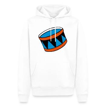 drums - Trommel - Männer Premium Bio Hoodie - Weiß - Vorne - Nico (187cm)