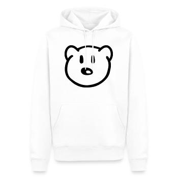 Nounours - Sweat à capuche Premium bio Homme - blanc - Devant - Nico (187cm)
