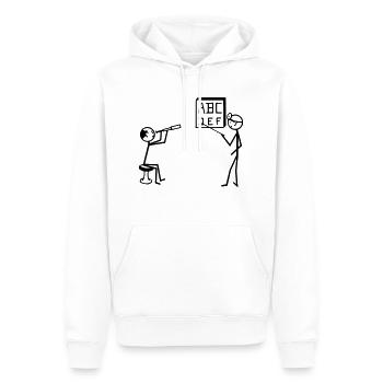 Augenarzt, Sehtest - Männer Premium Bio Hoodie - Weiß - Vorne - Nico (187cm)